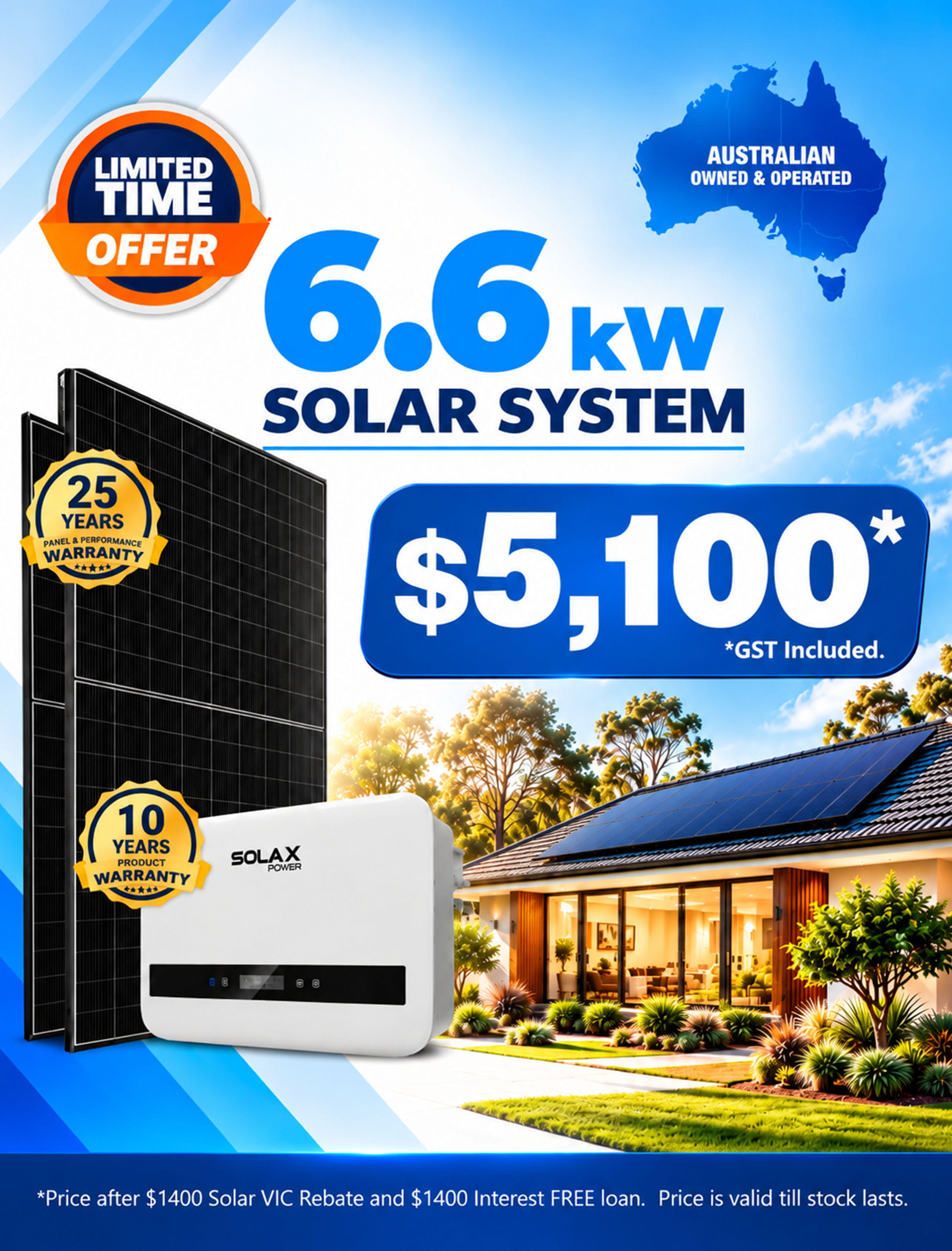 6.6kW Solar System Offer